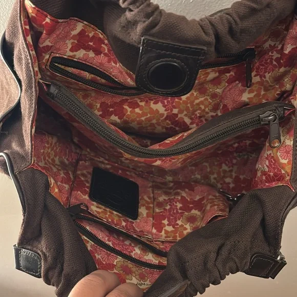 Brighton Brown Weaved Floral Shoulder Bag - Picture 4 of 5